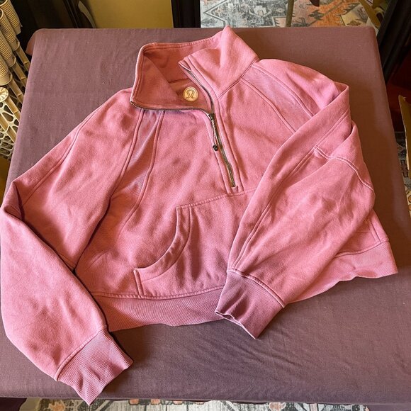 lululemon athletica Tops - M/L - Lululemon Oversized Half-Zip Scuba in PINK